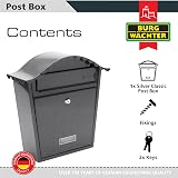 Burg-Wächter MB01A Anthracite Classic Wall Mounted Galvanised Post Box view 3