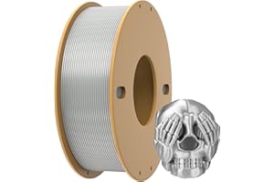 Dikale PLA+ 3D Printer Filament 1.75mm No Tangle, Neatly Wound Filament Net Weight 250g Spool, PLA Pro Plus,Silk Silver