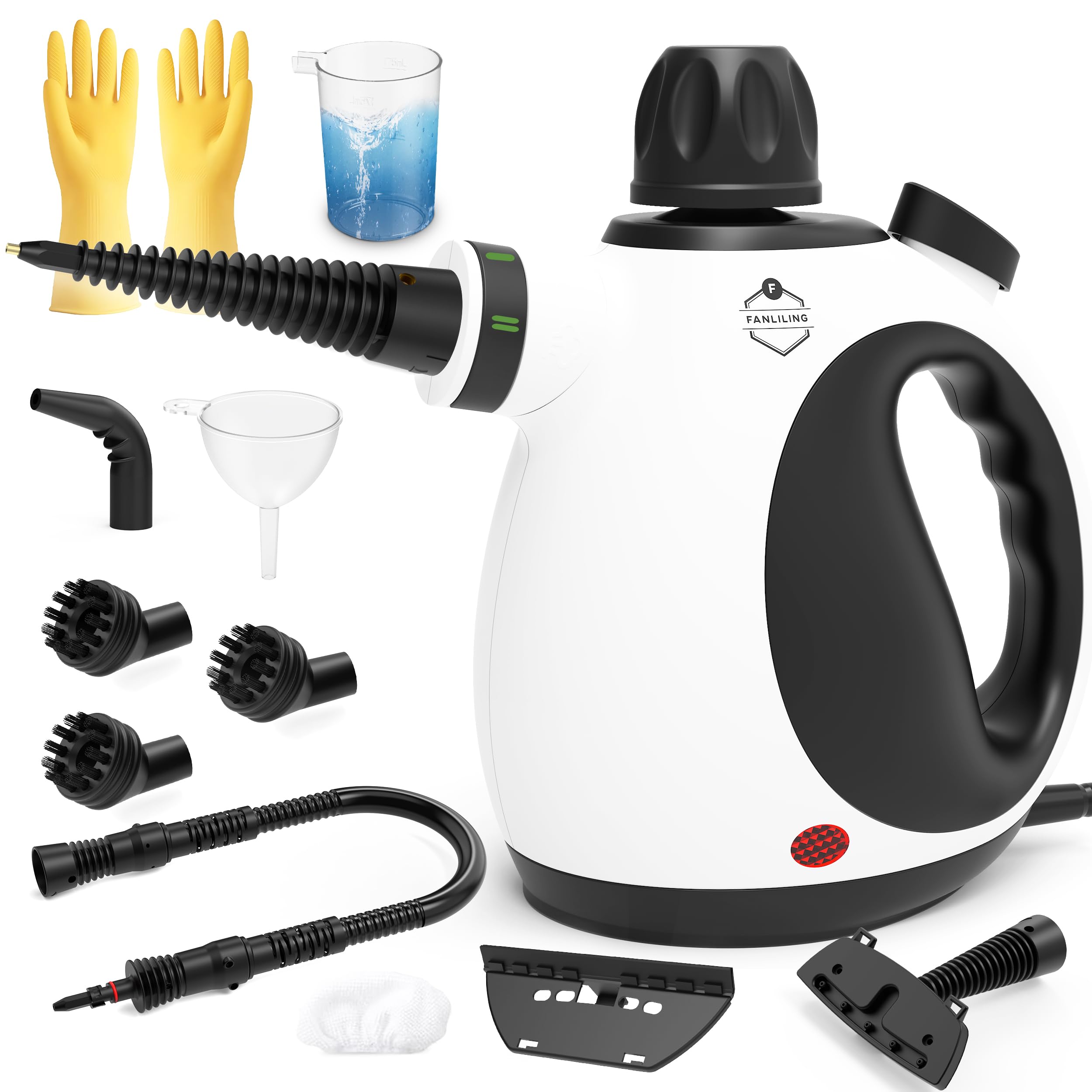 Photo 1 of FANLILING Pressurized Multi-Surface Handheld Steam Cleaner for Home with 12 pcs Accessories, Chemical-Free Multi-Purpose Steamer for Cleaning Car, Furniture, Floor, Tile Grout and Home Use