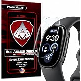 ACE ARMOR SHIELD Premium Max Coverage Screen Protectors for the Google Fitbit Edge Fitness Watch 8 Pack