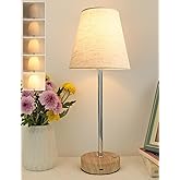 MILLUXXi Rechargeable Cordless Table Lamp – 15'' Dimmable LED Bedside Lamps, Touch Lamps Warm Light Battery Operated LED Nigh