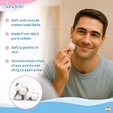 SOL 200pk Cotton Wool Balls - 100% Pure Cotton for Baby Care & Crafts view 5