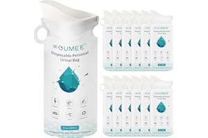 OUMEE 800ML Emergency Disposable Urinal Bags, 8/12/20/23/28 Pcs Camping Pee Bags Unisex Urine Bag Vomit Bag for Travel Traffic Jam Portable Toilet Bag for Men Women