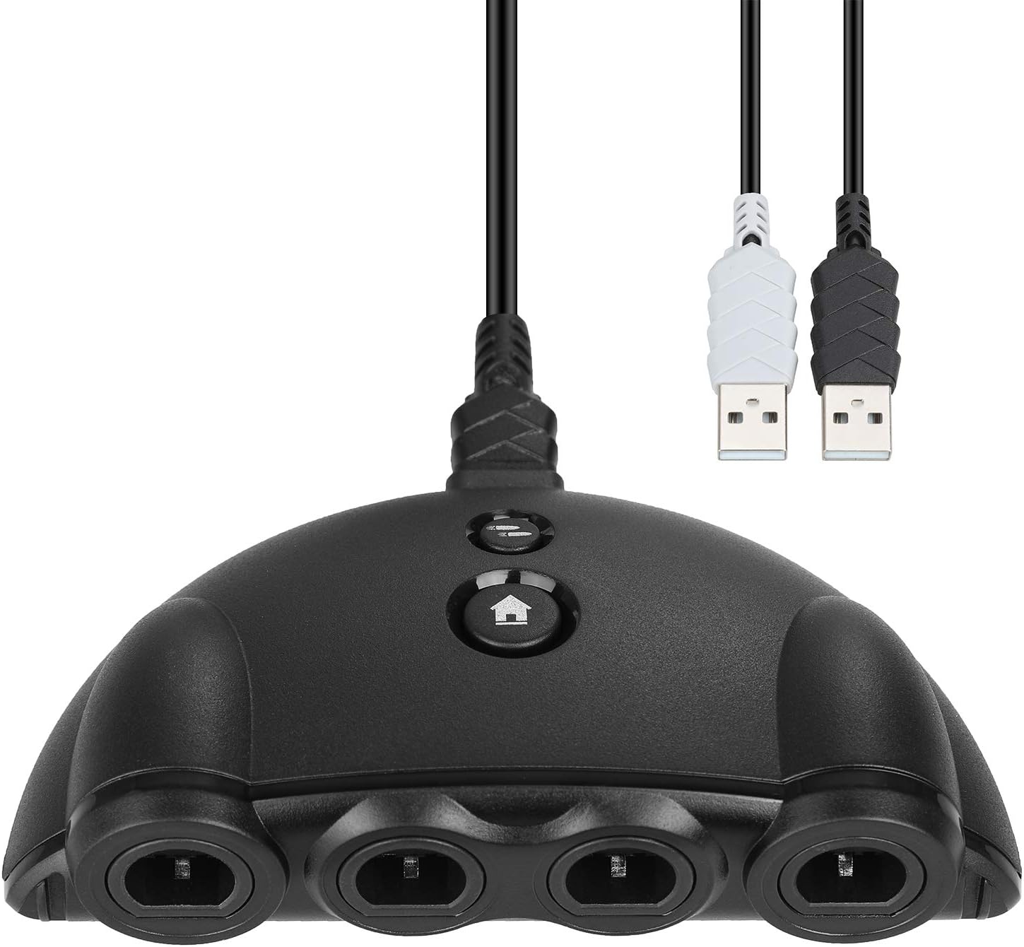 Zacro Gamecube Controller Adapter, Super Mash Bro Gamecube Adapter with Turbo Button for Switch, WII U, PC with 4 Ports