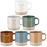 Mimorou 6 Pcs Friendship Gifts for Women Men Ceramic Friends Mugs Friendship Cups Bulk 13oz Friends Are Like Stars Coffee Mug for Coworker Sisterhood Sister Besties Graduation Birthday Party