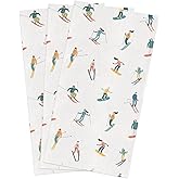 Zadaling Sport Kitchen Towels Skier Dish Cloth,18x28 Inches Soft Cotton Tea Towels/Bar Towels/Hand Towels for Bathroom (3 Pack)
