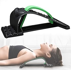 CAVEEN Cervical Spine Alignment Chiropractic Pillow, Neck Pain and Headache Relief Shoulder Relaxer Device Support, Neck Cervical Traction Device for Back Pain, 3 Height Level Adjustable