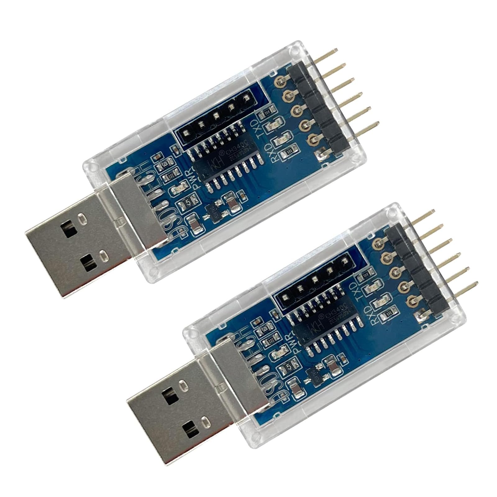 DSD TECH SH-U07B USB to TTL Adatper with CH340C Chip (2PCS)