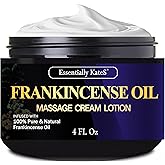 Essentially KateS Frankincense Oil Massage Cream Lotion 4 Fl Oz - Medium Glide - Helps Relax Sore Muscle and Stiffness - Help