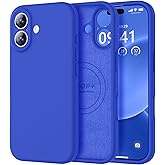 Vooii Magnetic for iPhone 17 Case, Compatible with Magsafe (Premium Liquid Silicone) (Integrated Camera Control Button) Full Body Protective Anti-Scratch Microfiber Lining 6.3", Klein Blue