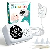Nasal Aspirator for Baby, Hospital-Grade Nose Sucker for Baby with 9 Levels Suction, 3 Silicone Nozzles Electric Nose Suction with Night Light and Nursery Rhyme Soothing for Toddler &amp; Newborn &amp; Kids