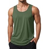 MAGNIVIT Cotton Workout Sleeveless Shirts for Men Quick Dry Muscle Shirt | Lightweight, Moisture Wicking, Breathable, Crew Neck, Summer Tank Tops