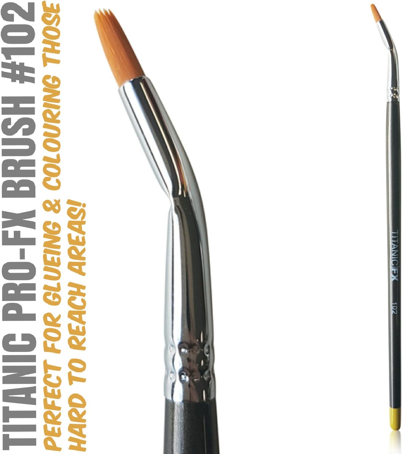 Titanic Pro-FX Brush 102 โ Bent Liner Brush โ Prosthetic Makeup