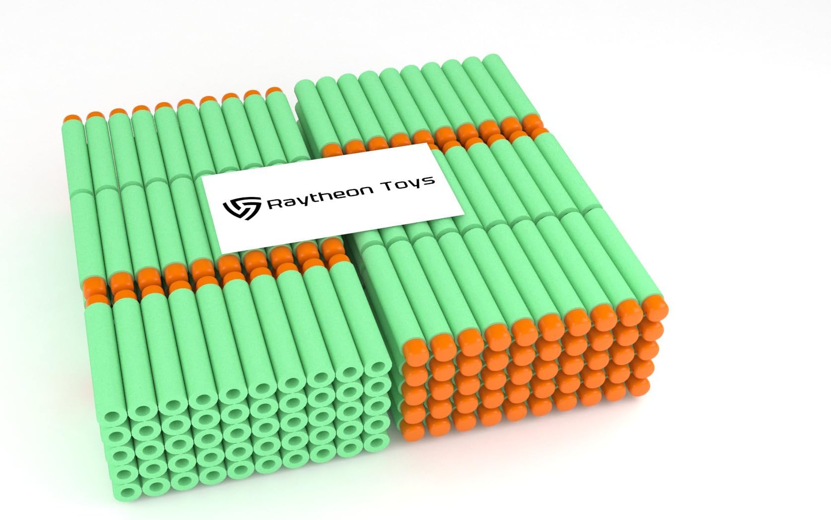 Green 300-Pieces Set, Ultimate Nerf Foam Toy Darts By Ray Squad, Premium Refill Bullets For N-Strike Guns, Universal Mega Pack, Firm and Safe Nerf Accessories Amazing Precision Control