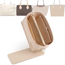 Doxo Felt Purse Organizer Insert & Base Shaper 2pc Set With Zipper Bag For Handbags