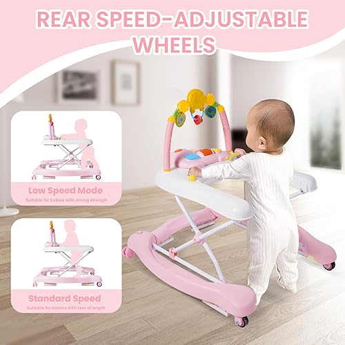 5-in-1 Baby Walker, Baby Walkers for Boys Girls 6-12 Months
