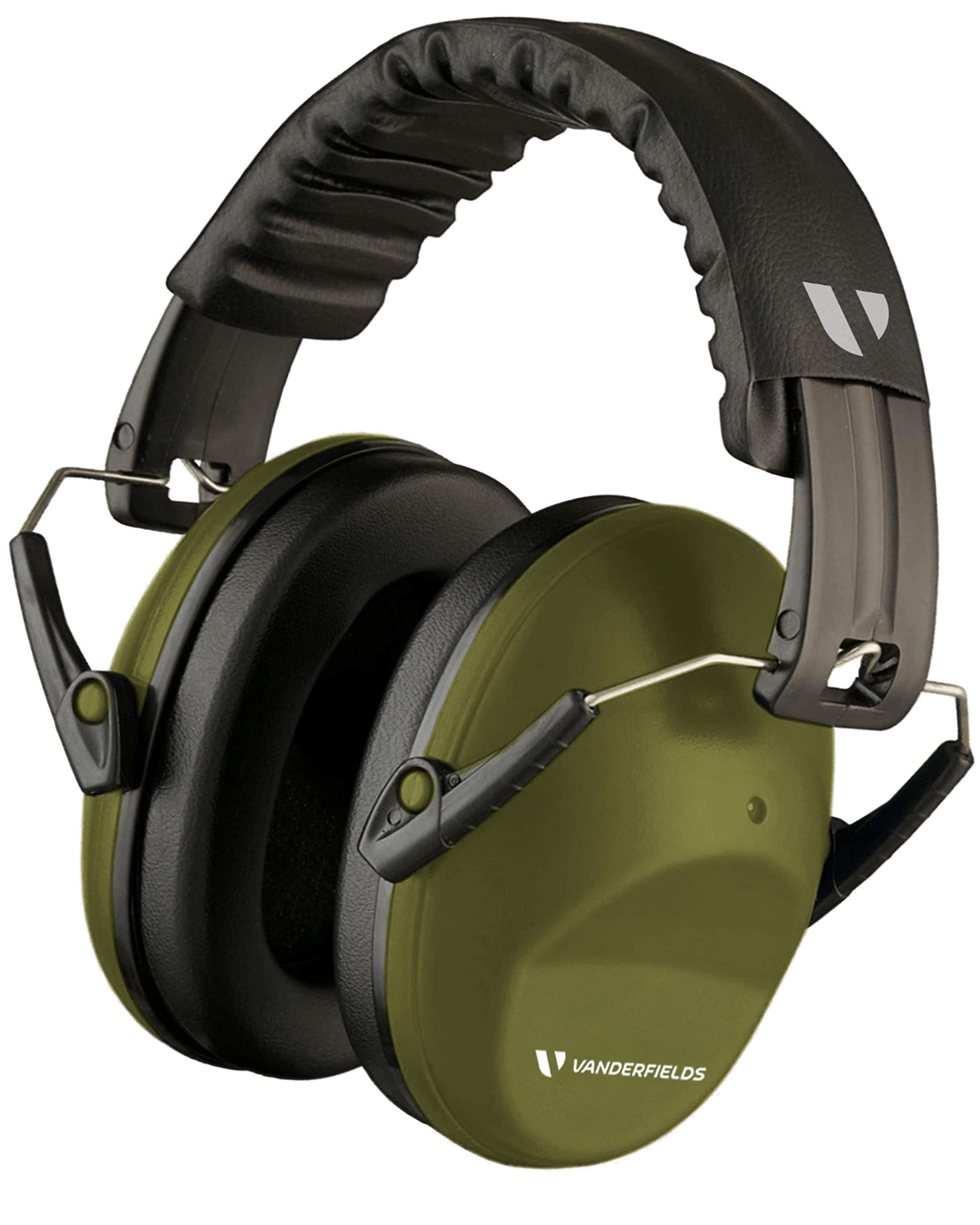 Vanderfields Premium Ear Defenders - Hearing Protection Earmuffs - Broad Spectrum Sound Reduction 33 dB at 2K Hz Noise Cancelling - Headset Noise Cancellation Adults and Teens - Green