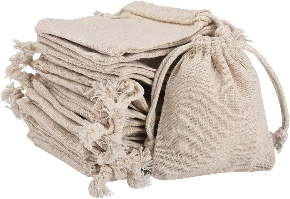 Irich 30pcs Cotton Drawstring Bags (8 X 10 Cm/3.15in X 3.94inch)