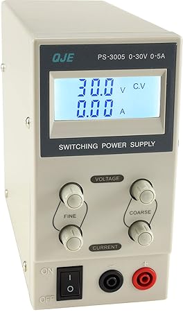 Labornetzgerät mit beleuchtetem Display 0-30V Regelbar I max. 5A 150Watt Kurzschlussfest Überlastschutz
