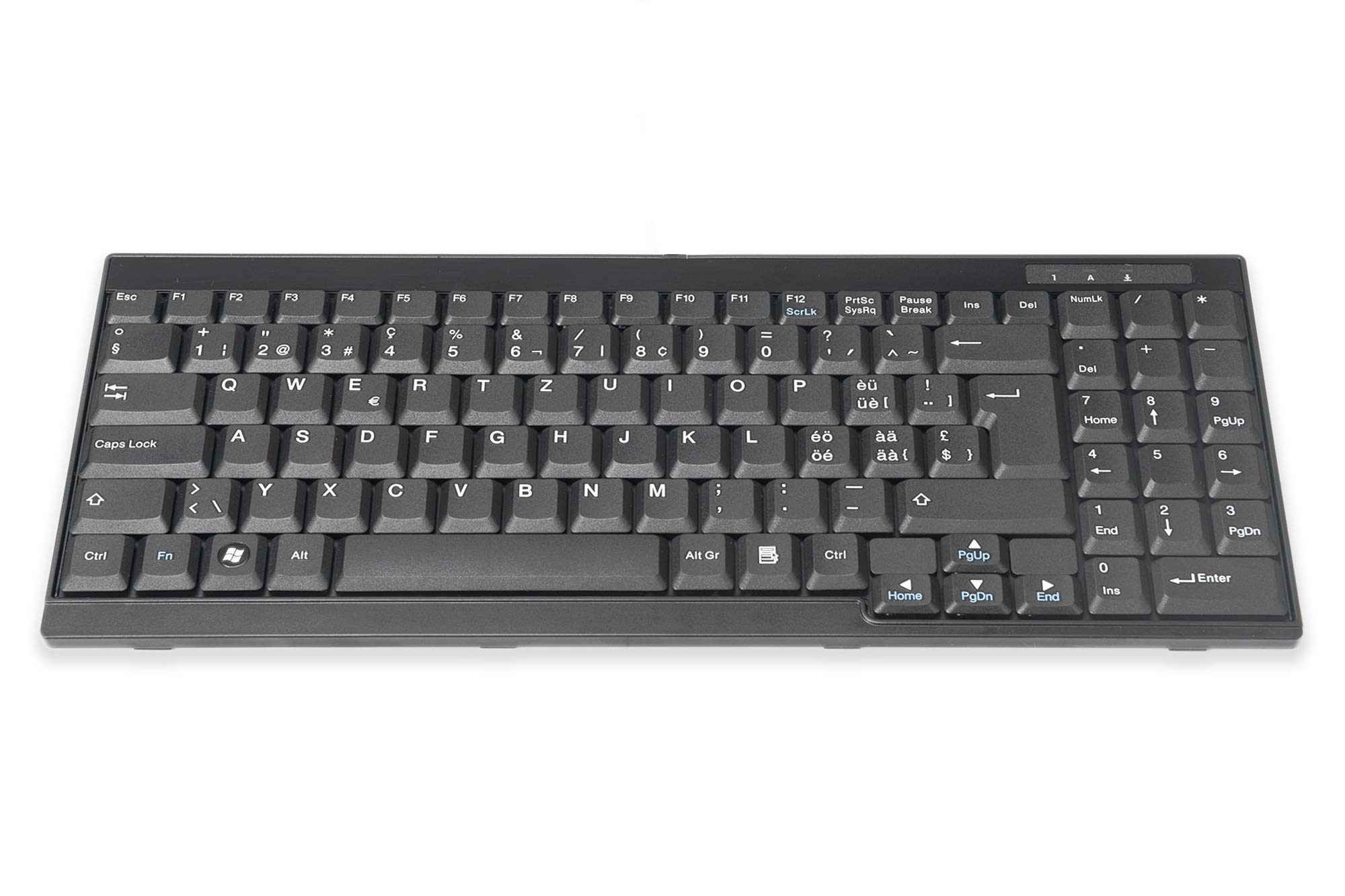 DIGITUS keyboard for LCD KVM consoles from, Swiss layout, black