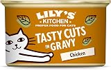 Lily's Kitchen Natural Adult Wet Cat Food Tin Chicken Tasty Cuts in Gravy 24 x view 1