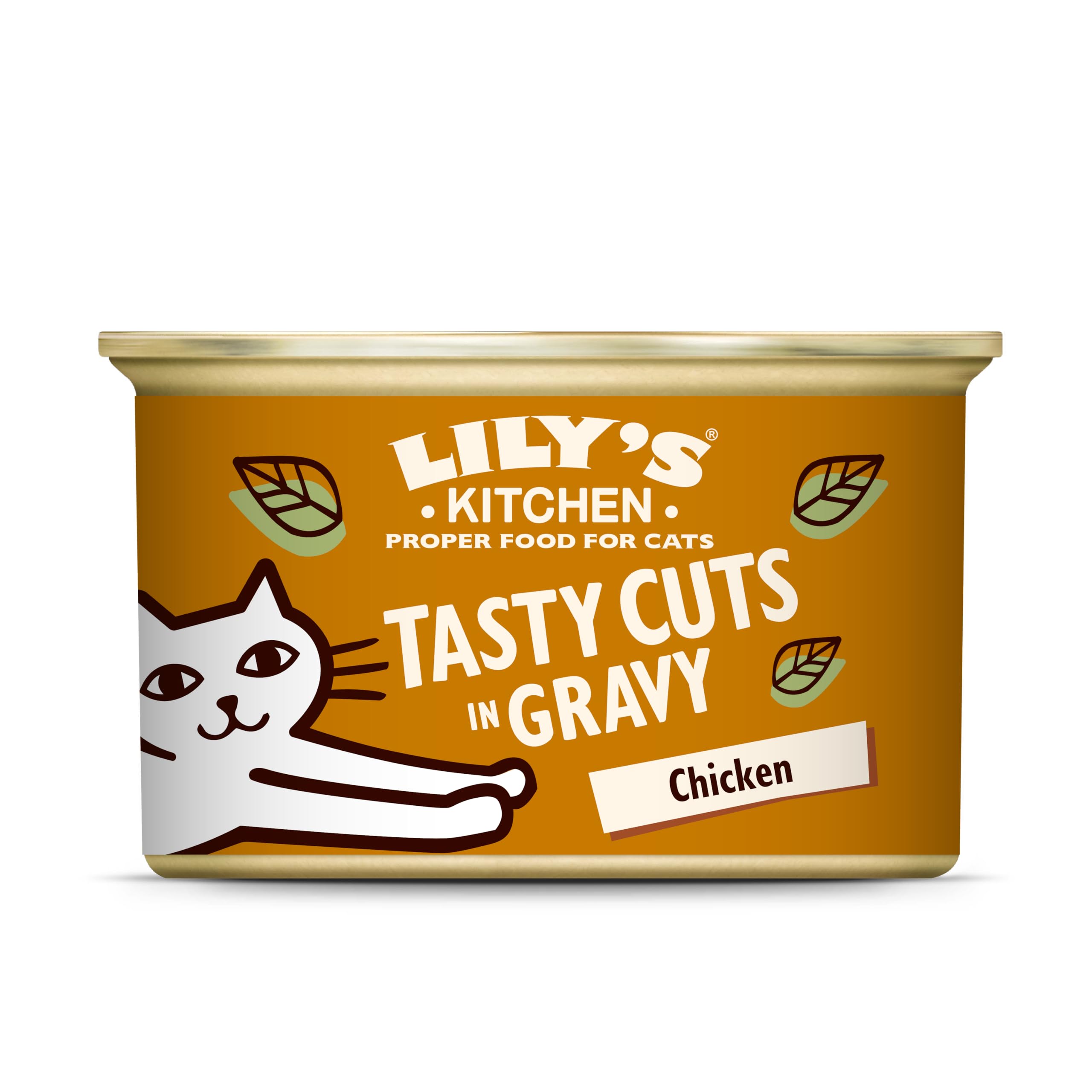 Lily's Kitchen Natural Adult Wet Cat Food Tin Chicken Tasty Cuts in Gravy Grain-Free Recipe 24 x 85g