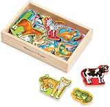 Melissa & Doug Wooden Animal Magnets Educational Travel Game 2+ FSC view 4