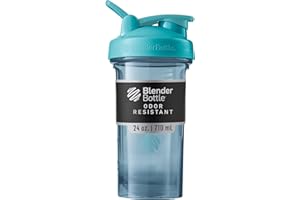 BlenderBottle Shaker Bottle Pro Series Perfect for Protein Shakes and Pre Workout, 24-Ounce, Cerulean Blue