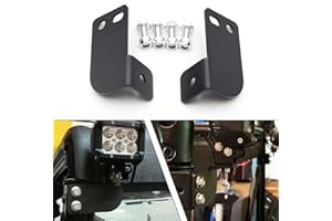 Rear Roof Pillar Roll Cage Bar Reverse LED Light Pod Mounting Brackets Compatible with Polaris Ranger Full Size 2013-2024