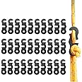 LUYADIN 30Pcs Guyline Tensioner Aluminum Alloy Guy Line Cord Adjusters Tent Rope Tensioners Paracord Tensioner for Outdoor Tent Camping Hiking Accessories