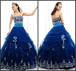 YUAKOU Women's Full A-Line 6 Hoop Floor-Length