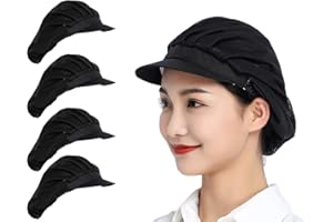 Jaspfct 1pc/4pcs Chef Hats-Kitchen Baker Cooking Hair Nets Food Service Caps for Adults