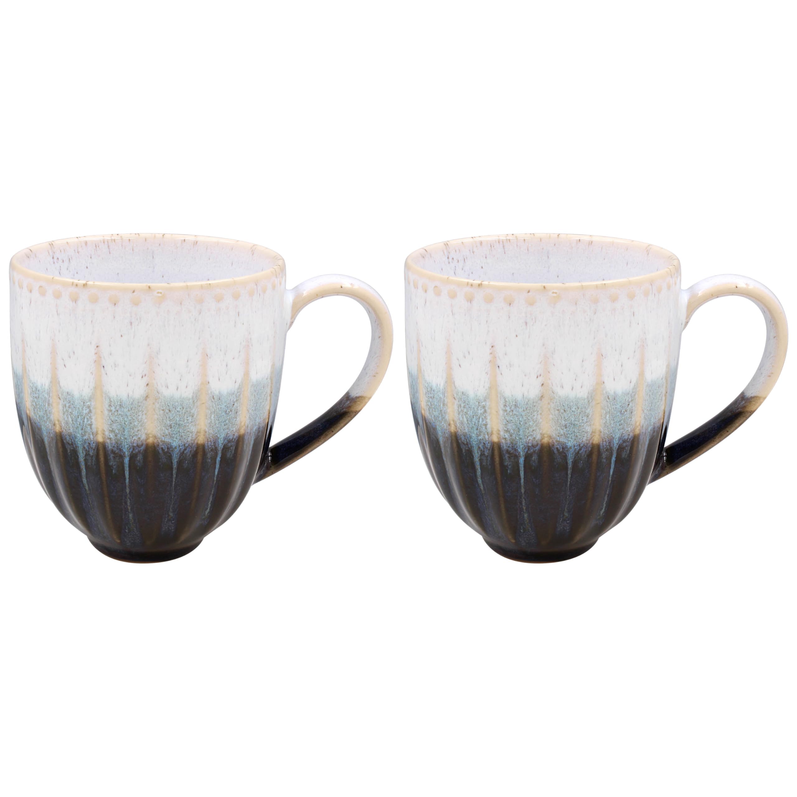 LESSER & PAVEY Reactive Glaze Mugs Set of 2 Elements, Tea and Coffee Mugs for Hot Drinks | Fine China Printed Mugs for Kitchen & Home | Reusable Ceramic Cups for Every Occasion | Gifts for Women & Men