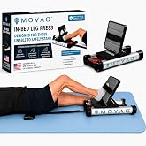 MOVAO Mini in-Bed Leg Press for Rehab | US Doctor Invented for Stroke, Post-Surgery &amp; Limited Mobility | Use in Bed, Chair or Wheelchair | 6 Resistance Levels | Portable 9 lb PT Equipment