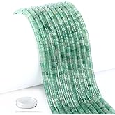 Natural Green Aventurine Heishi Spacer Beads Loose Semi Precious Flat Round Gemstone Disc Shape Stone for Beading Jewelry Making 4x2mm 15.5"