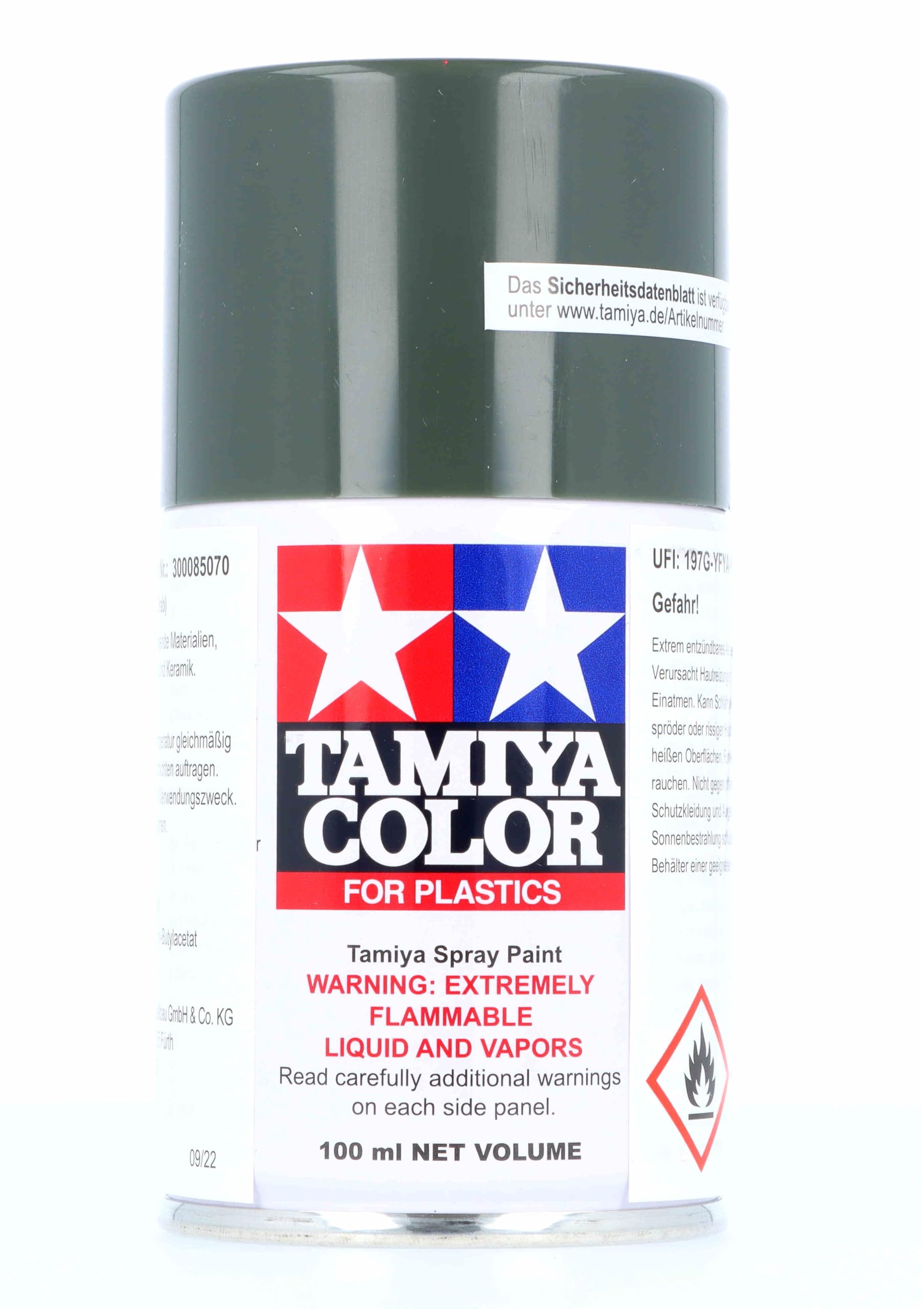 TAMIYA 85070 TS-70 Brown Olive (Olive Drab) Matt 100 ml - Spray Paint for Plastic Model Making and Craft Accessories, Spray Paint for Model Making