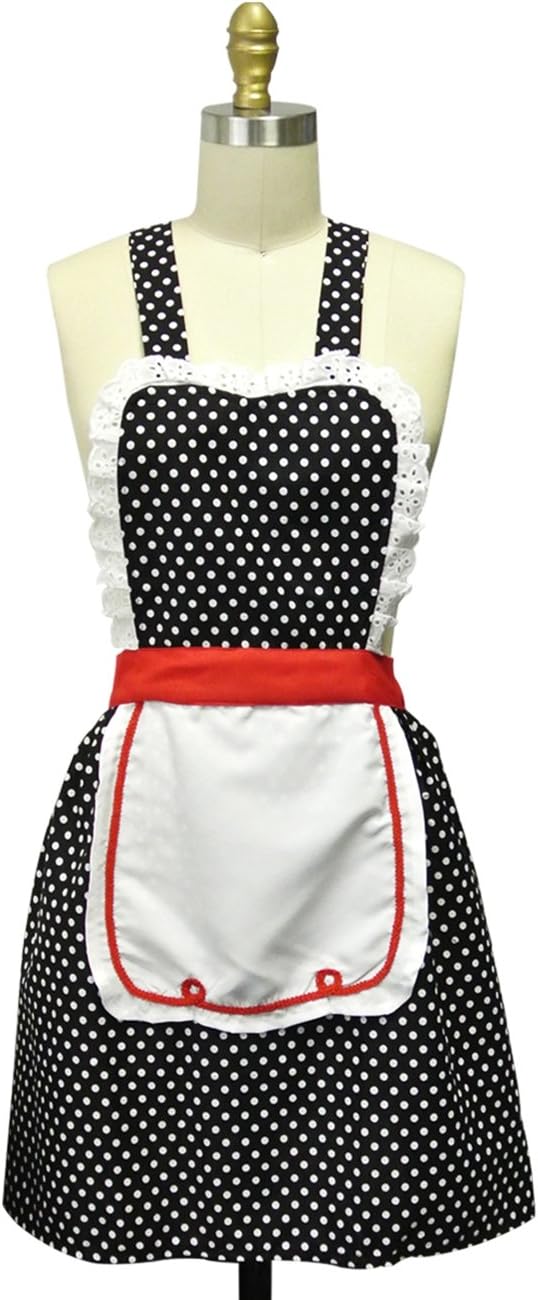 Kella Milla Retro 50's Polka Dot Apron: Home & Kitchen