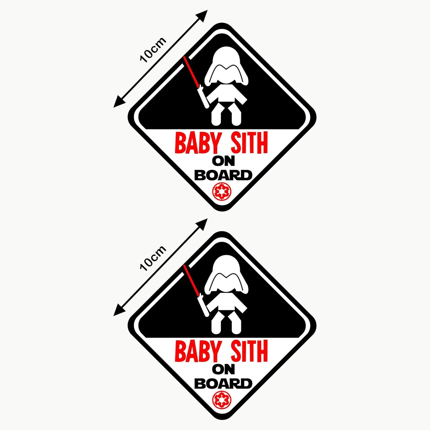 Autodomy Autocollants Baby Sith Star Wars Baby On Board Bebe A Bord Baby In Car Pack De 2 Unites Pour Voiture Usage Externe Auto Et Moto Cadeaux Et Produits Derives