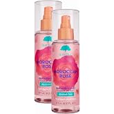 Tree Hut Moroccan Rose Fragrance Mist, Refreshing Body Spray &amp; Body Mist with Essential Oils, Light Sheer Floral Scent for Women, Perfect for Everyday Wear &amp; Scent Layering, 6 fl oz (Pack of 2)