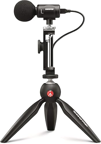 Shure MV88+ Video Kit with Digital Stereo Condenser Microphone for Apple and Android