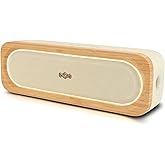 House of Marley Get Together 3 Bluetooth Speaker, 10Hr Playtime, USB-C Fast Charging, EQ Sound Modes, Ambient LED Light, 30m Wireless Range, Bamboo & Rewind Fabric Design (Cream)