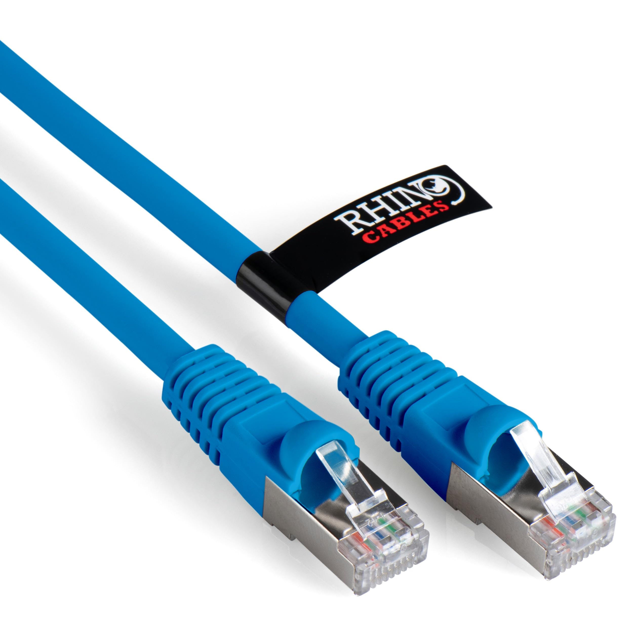 rhinocables CAT 6a Ethernet Cable | 10Gbps S/FT High-Speed & Large Bandwidth Data Transfer | Reliable LAN Network RJ45 Cable | Wi-Fi Broadband Cable for Seamless Gaming & Streaming (30m, Blue)