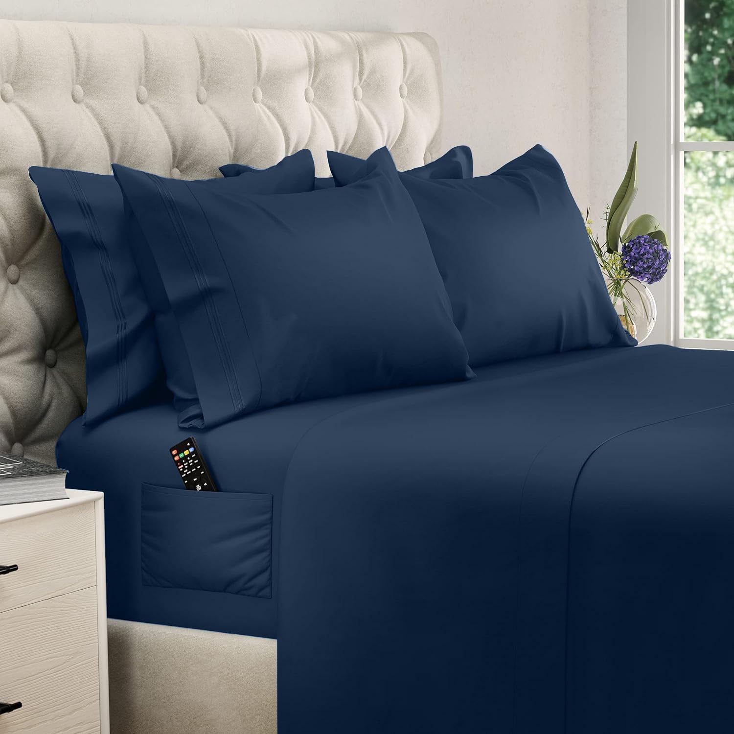 DREAMCARE King Size Sheets Set – 6 pcs Cooling