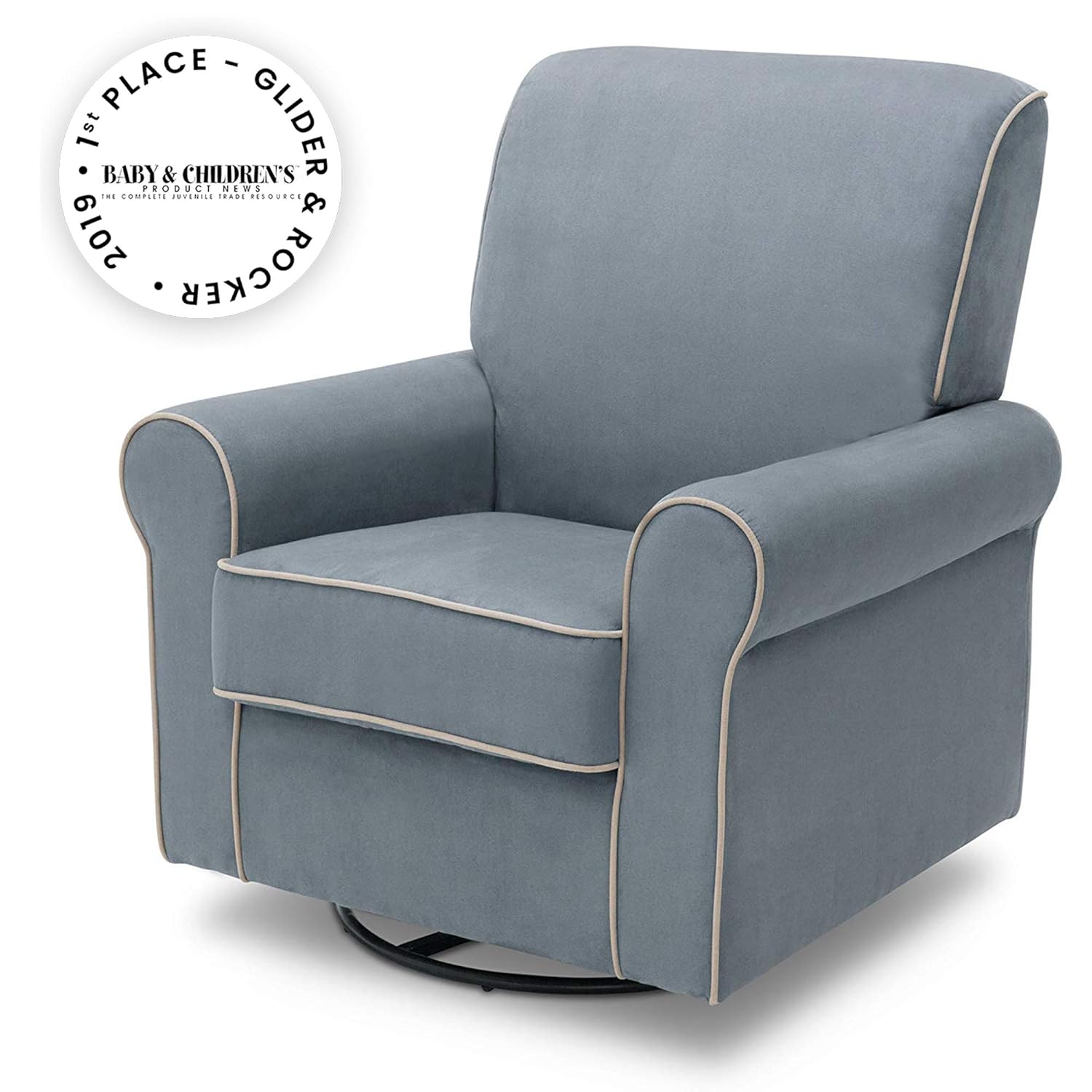 Delta Children Rowen Glider Swivel Rocker Chair Frozen Blue