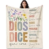 ACGMVCO Spanish Christian Gifts for Women Birthday, Christian Blanket 50"x60", Religious Birthday Gifts for Woman/Mom/Sister/Friend/Girl, Regalos Cristianos para Mujer, Spiritual Gift for Christmas