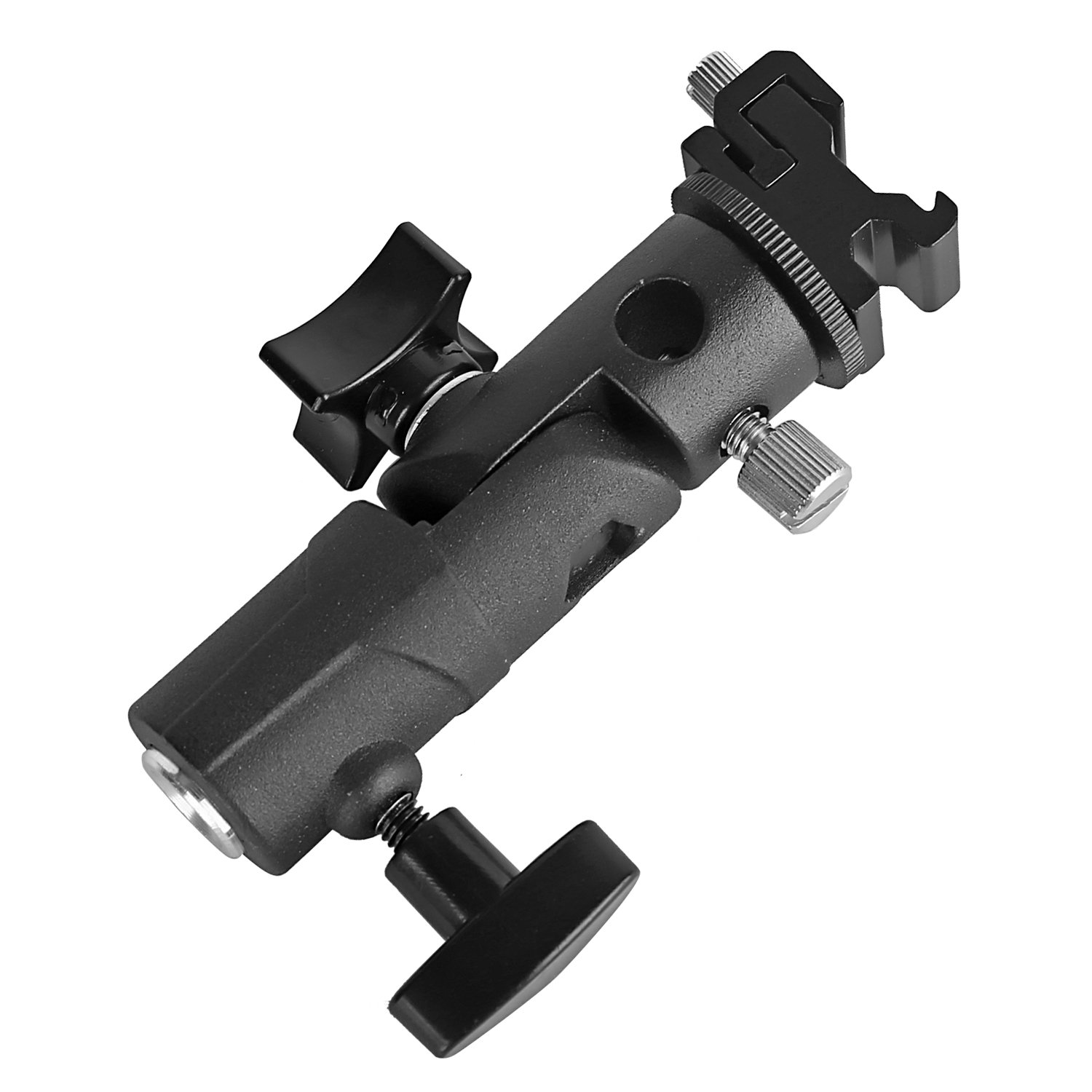 Camera Flash Speedlite Mount, pangshi Professional Swivel Light Stand Light Bracket Umbrella Bracket Mount Shoe Holder E Type for Canon Nikon Pentax Olympus Nissin Metz and other Speedlite Flashes