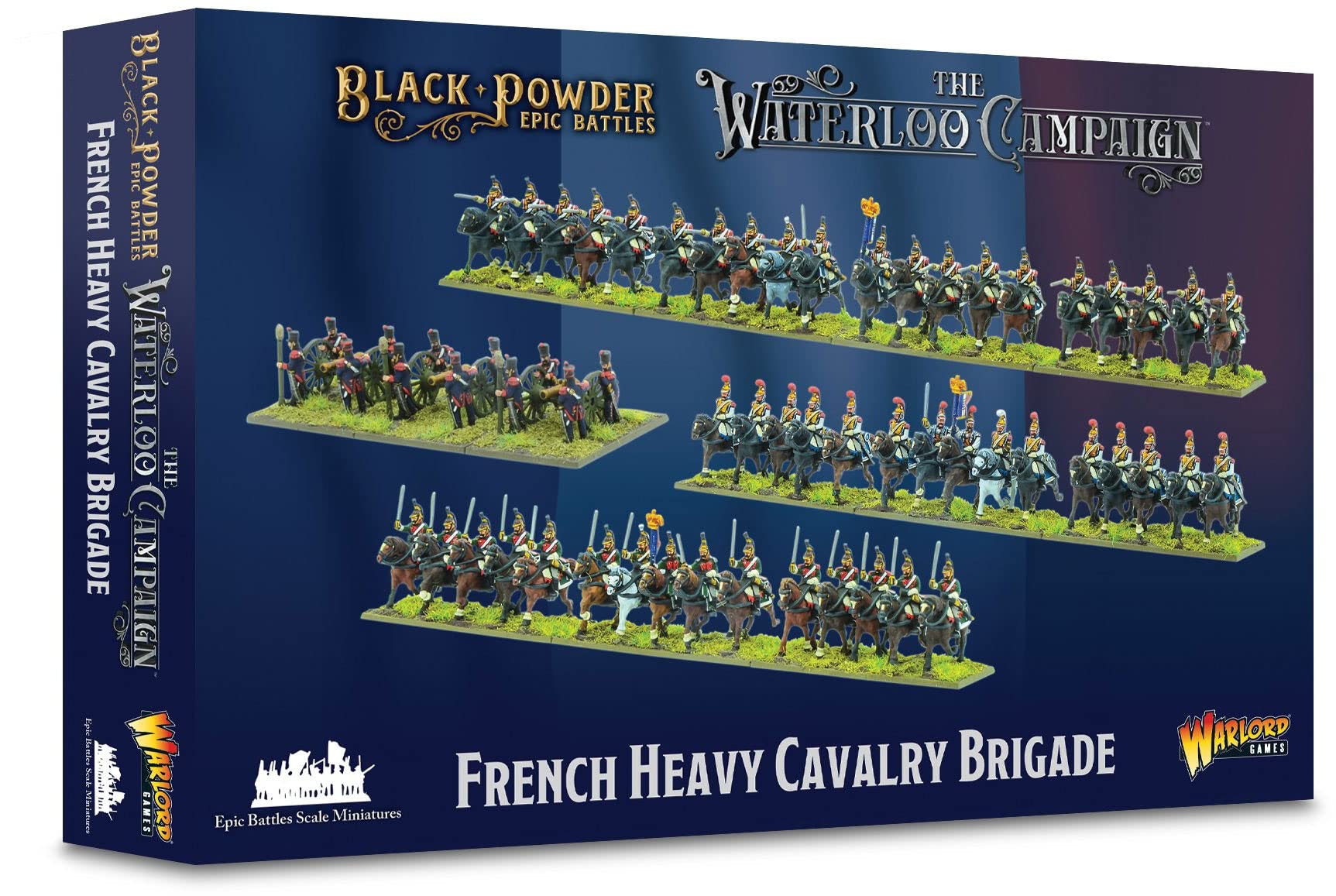 Warlord Games French Heavy Cavalry Brigade - Epic Scale Plastic Miniatures for Black Powder Highly Detailed Napoleonic Era Miniatures for Table-top Wargaming