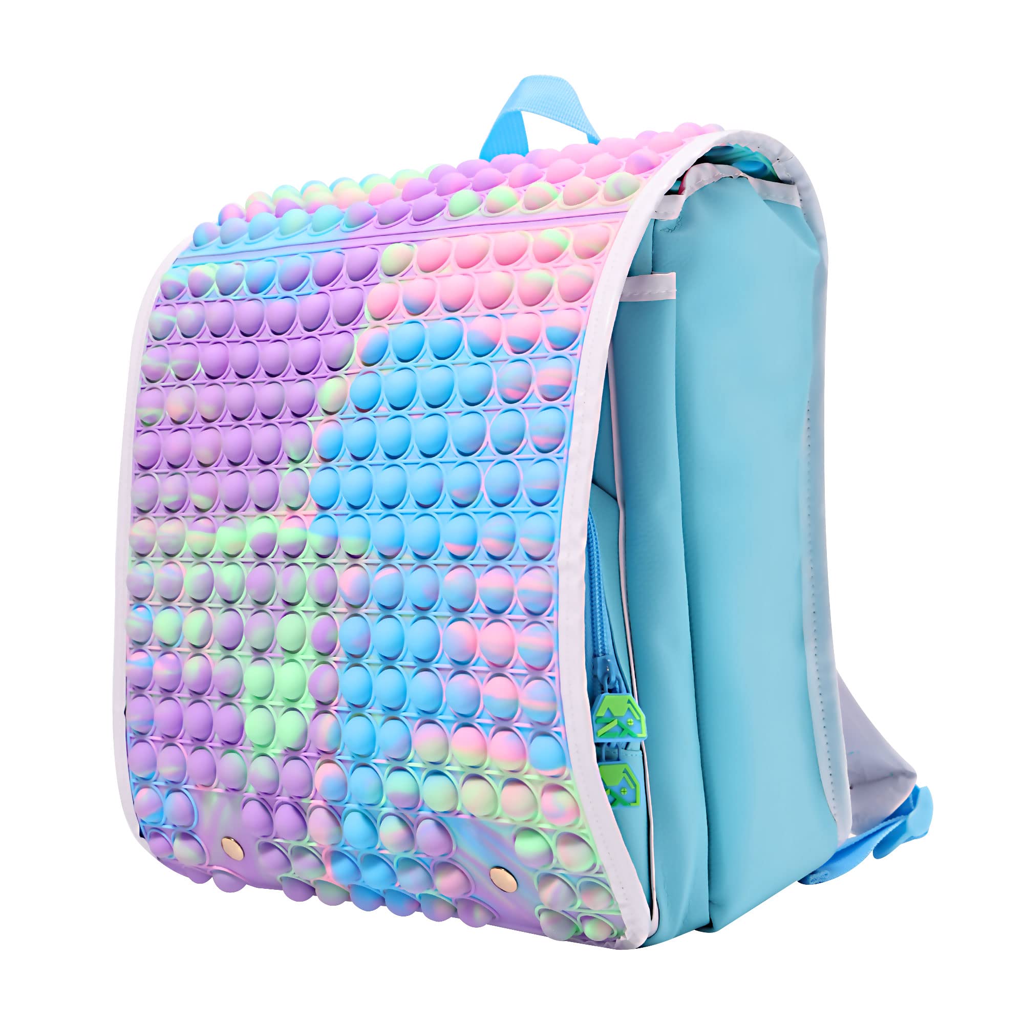 Dewadbow Pop Backpack It Pop School Bag for Girls, Push Bubble Sensory Fidget Bag for Kids, Stress Reilef and School Supplies Storage (# 09, 40 * 30 cm)
