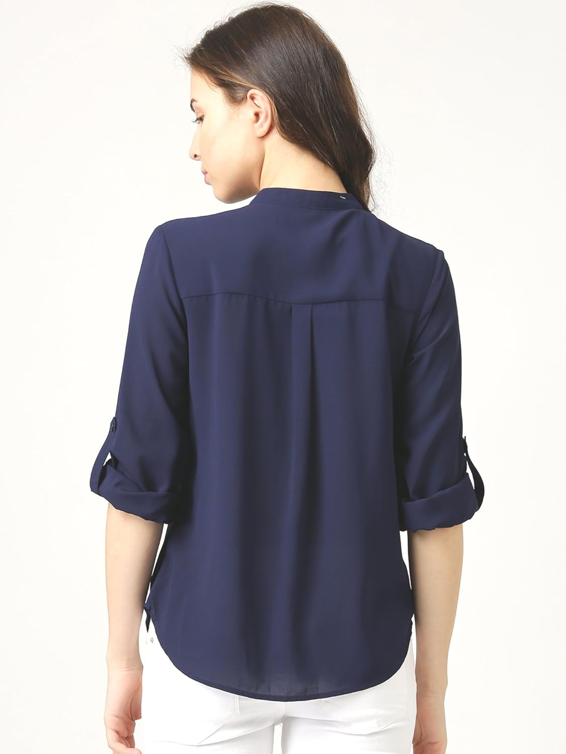 marie claire women's shirt (mc10056--l, blue, large)