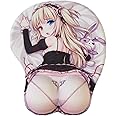 BETOMSPS Kawaii Computer Cute Anime Gaming Mouse Pads with Wrist Support Grey